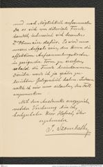 Nachlass Franz Steindachner, Brief von Josef Szombathy an Franz Steindachner (17.05.1908), Inv.Nr. 534.12, Seite 3